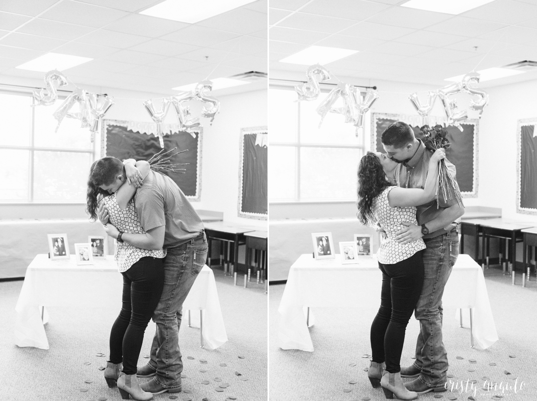 Frisco teacher marriage proposal by Dallas wedding photographer Cristy Angulo | www.cristyangulo.com